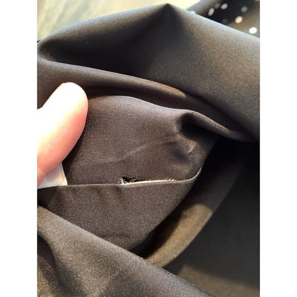 Black/White Polka Dot Dress Size 8 Petite Ann Taylor LBD Little Black Dress - Picture 11 of 11